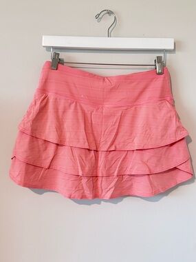 Athleta Dot Stripe Swagger Skort Coral Reef Women S Golf Tennis Athletic Casual